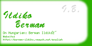 ildiko berman business card